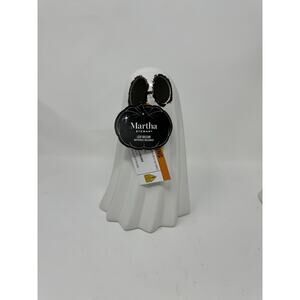 Martha Stewart Ceramic LED Light Up Spooky Ghost Halloween Decor 9" New